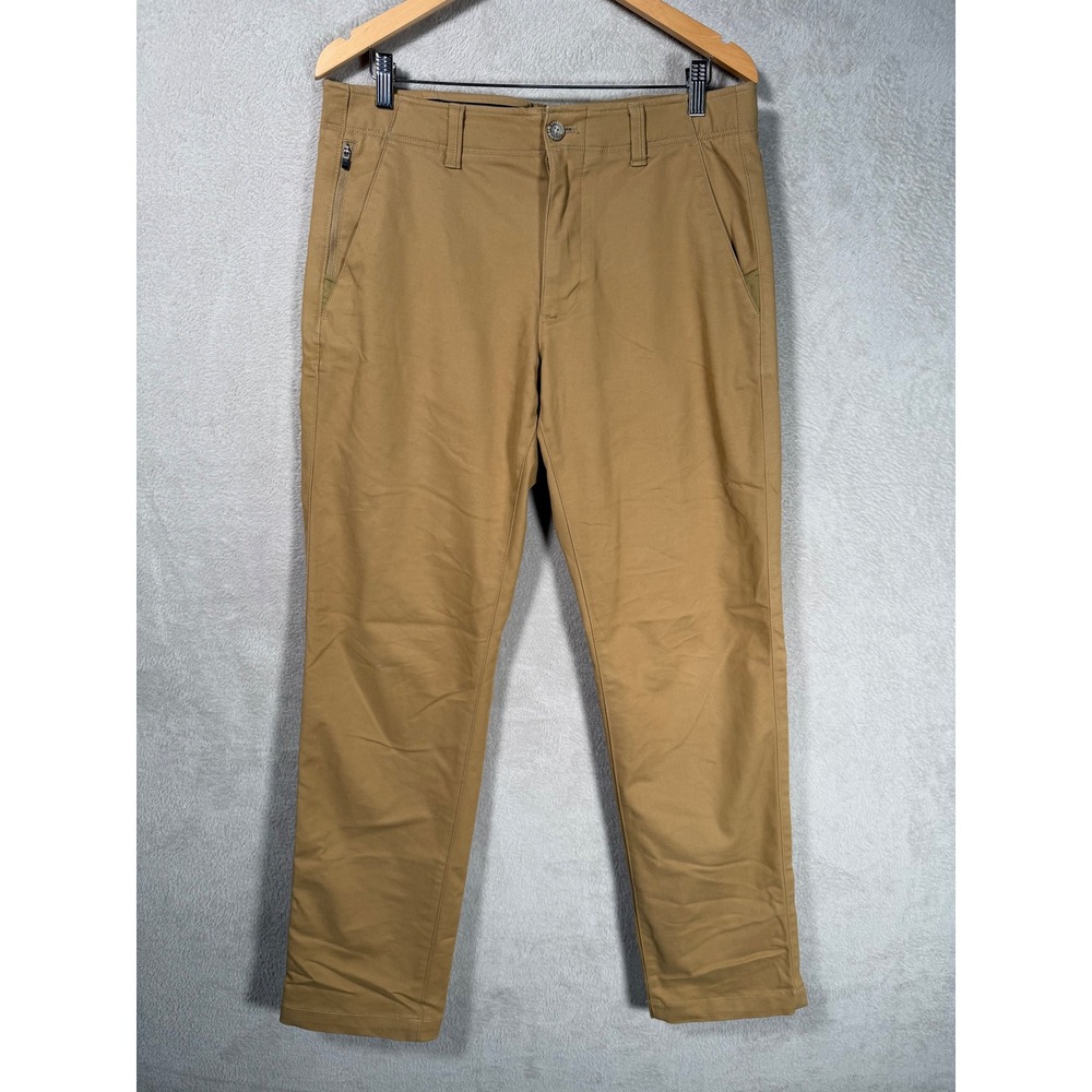 Eddie Bauer Mens 33x34 Tan Horizon Guide Chino Pants Stretch Hiking Khakis